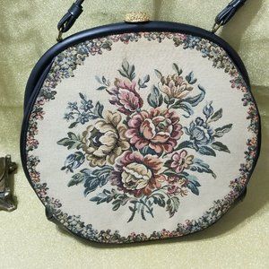 Verdi Italian Floral Tapestry Satchel